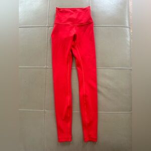 NEW season Lululemon High Rise Red Leggings size 0